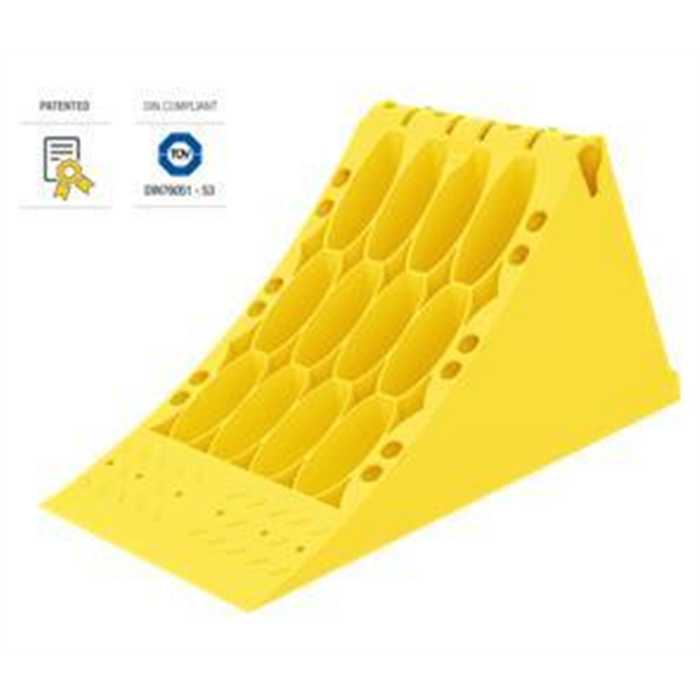 cale de roue Crowny 46 plastique jaune cale de roue Crowny 46 plastique jaune