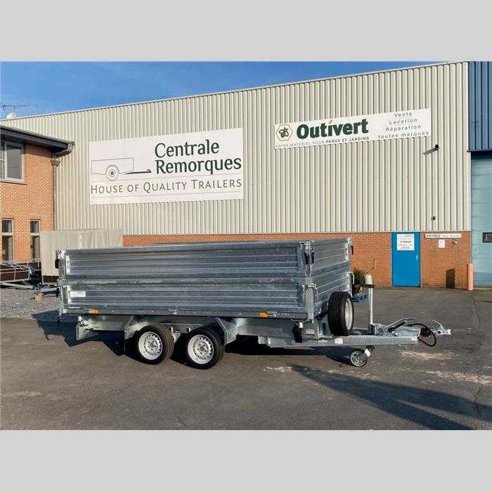 Remorque Humbaur tri-benne HTK 3500.37 - ridelles aciers Fuhrmann (Pro Steel) - 3500 kg - 3620 x 1845 x 400 mm Remorque Humbaur tri-benne HTK 3500.37 - ridelles aciers Fuhrmann (Pro Steel) - 3500 kg - 3620 x 1845 x 400 mm