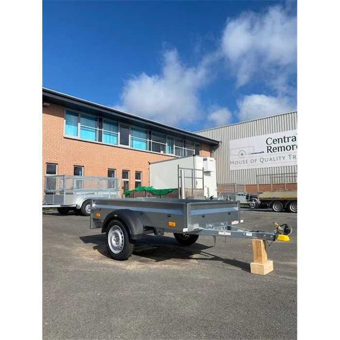 Remorque Steely DK avec plateau semi-basculant - 750 kg - 2050 x 1095 x 300 mm - 1 essieu Remorque Steely DK avec plateau semi-basculant - 750 kg - 2050 x 1095 x 300 mm - 1 essieu