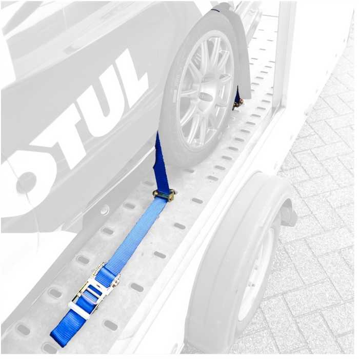 sangle d'arrimage pour transporteur de voiture bleu 50mm 2500mm polyester sangle d'arrimage pour transporteur de voiture bleu 50mm 2500mm polyester