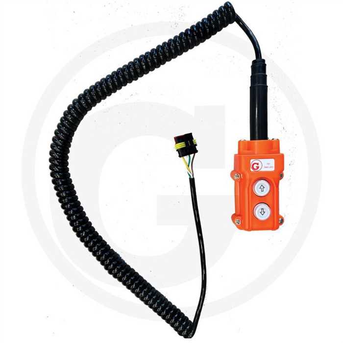 Télécommande filaire pour benne basculante , 2 boutons avec câble 3 m Télécommande filaire pour benne basculante , 2 boutons avec câble 3 m